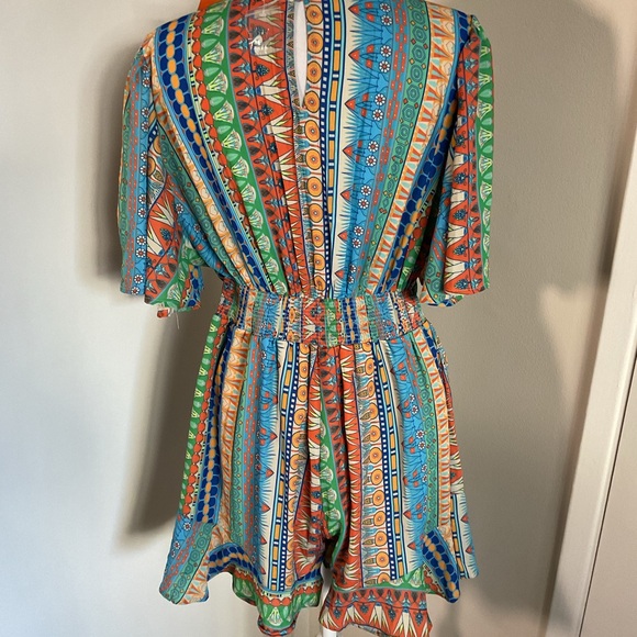 NWT Flying Tomato Green and Blue Patterned Romper Size L - Picture 12 of 14